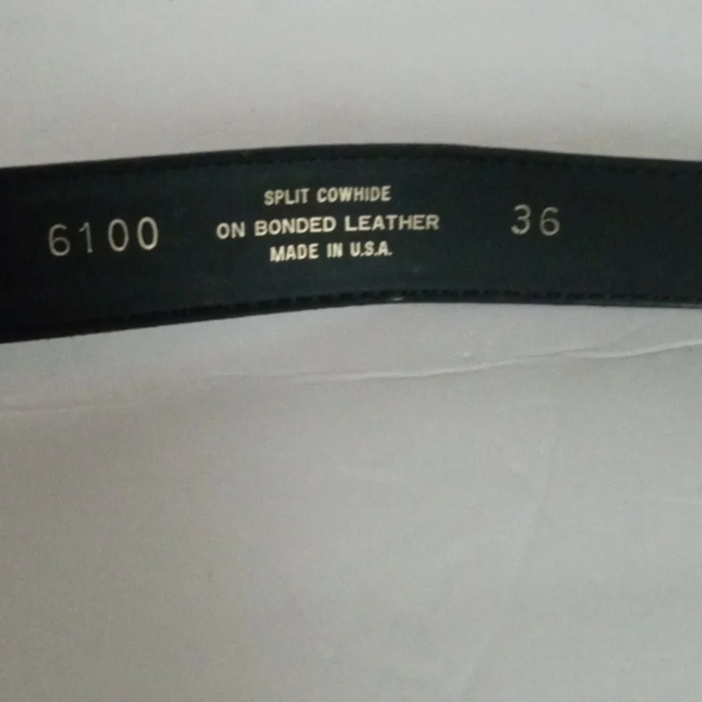 Buckingham Belt Split Cowhide on Bonded Leather sz 36 Brown NEW
